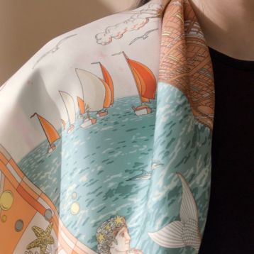 Hermès Flagship scarf 90 - Orange | Hermès Poland